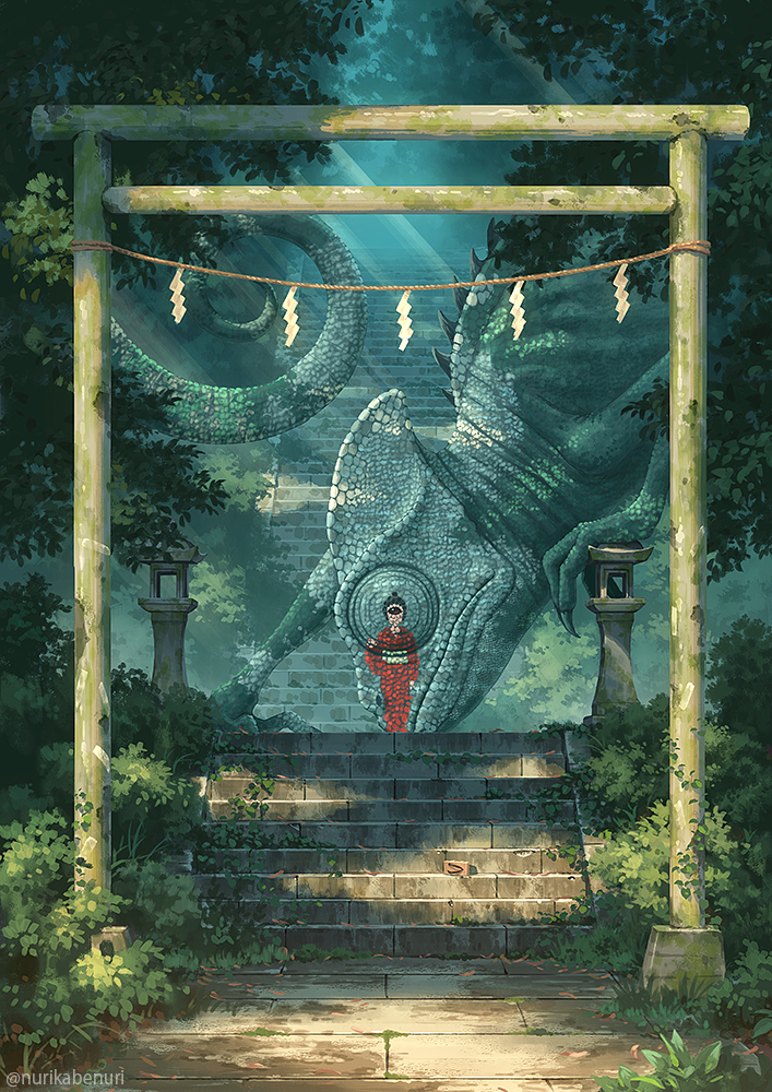 This is a pixiv picture whose title is 神隠し.