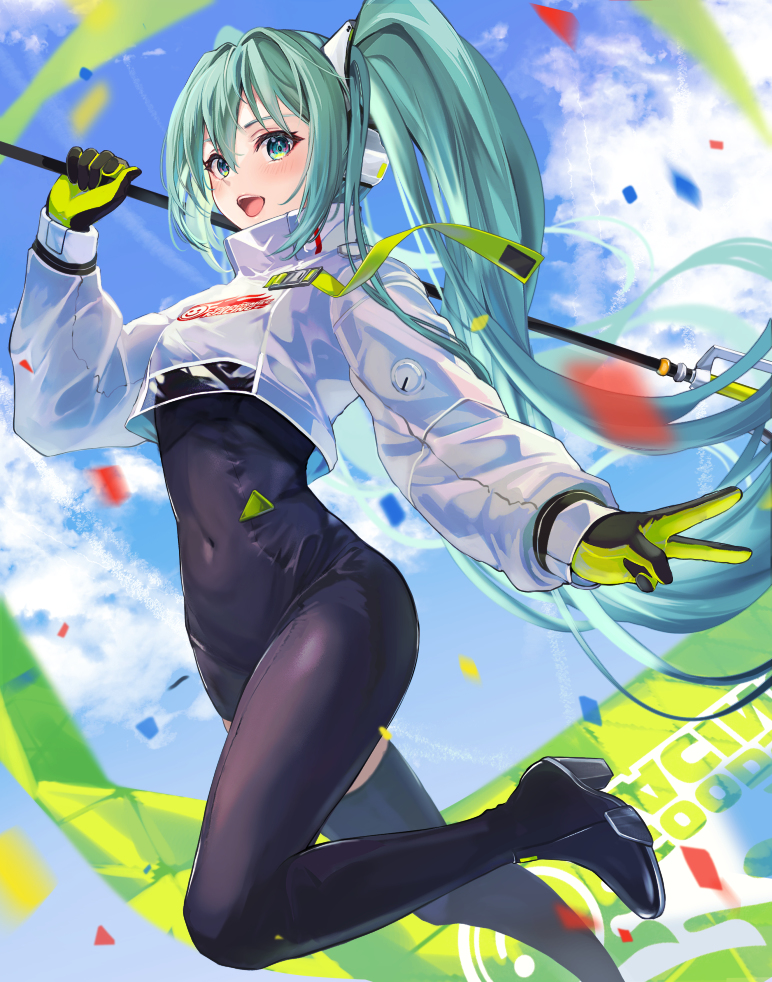This is a pixiv picture whose title is レーシングミク.