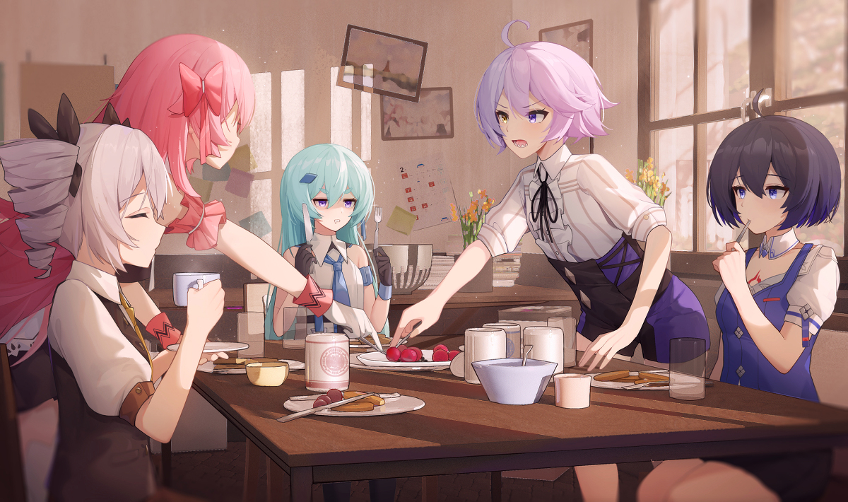 This is a pixiv picture whose title is 一起吃点心🍰.