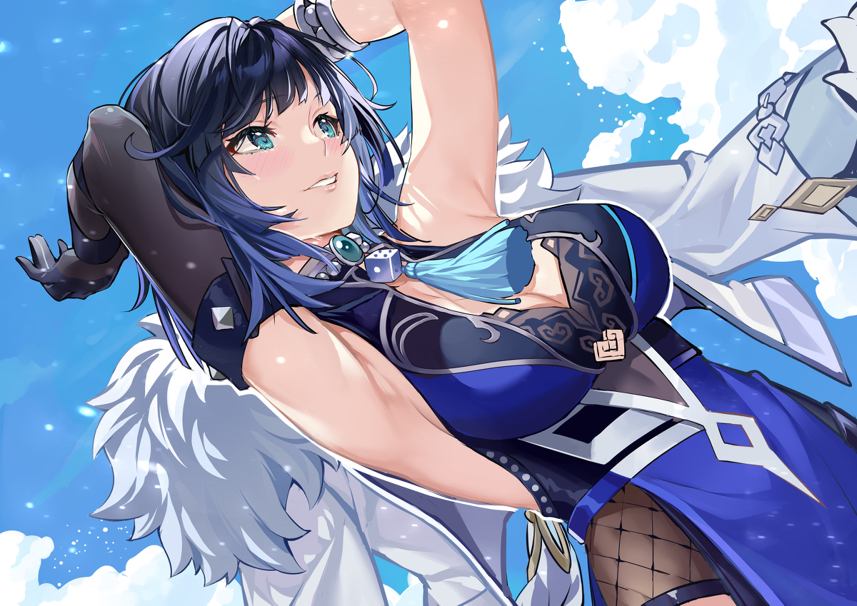 This is a pixiv picture whose title is 夜蘭.