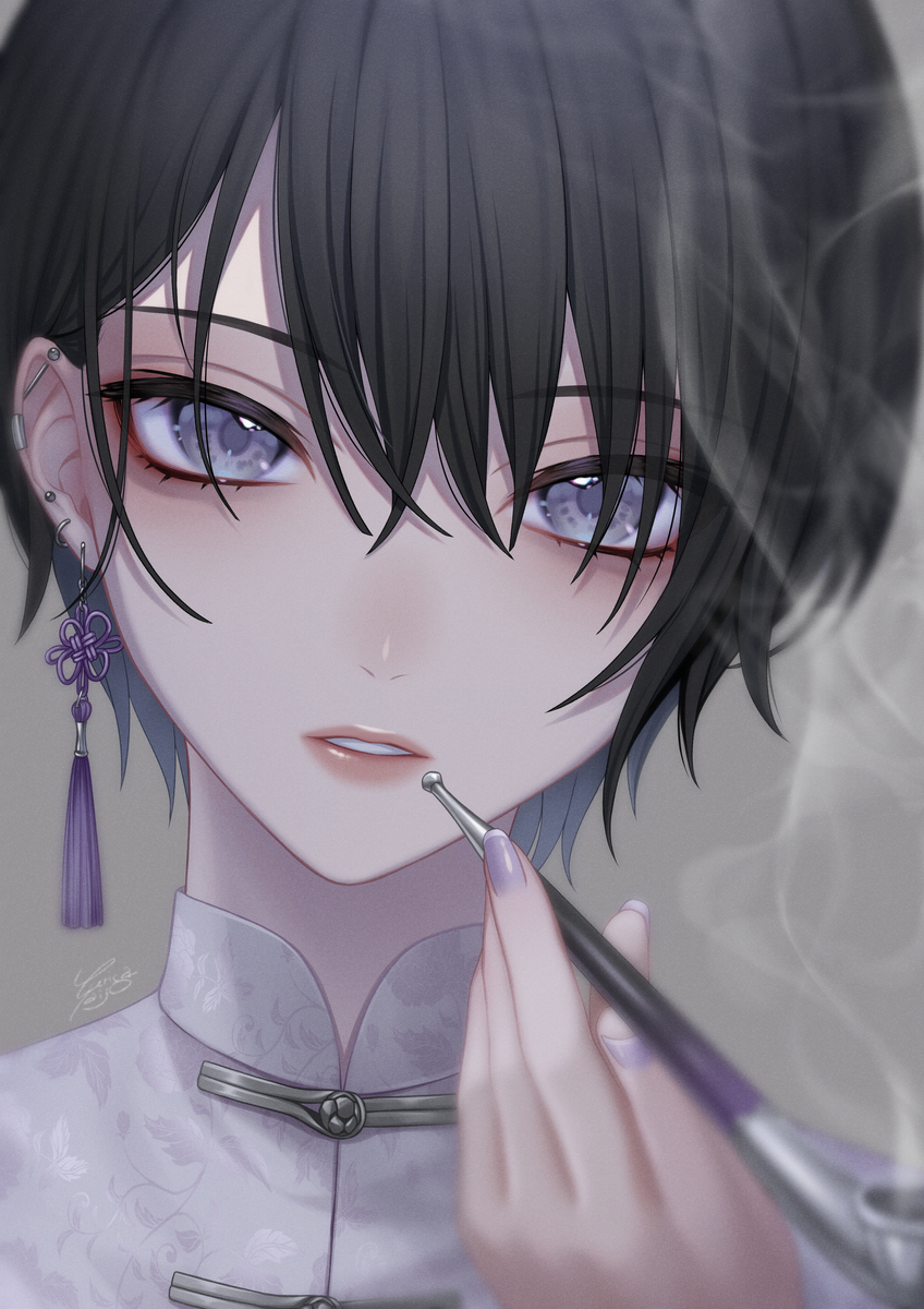 This is a pixiv picture whose title is 艶煙.