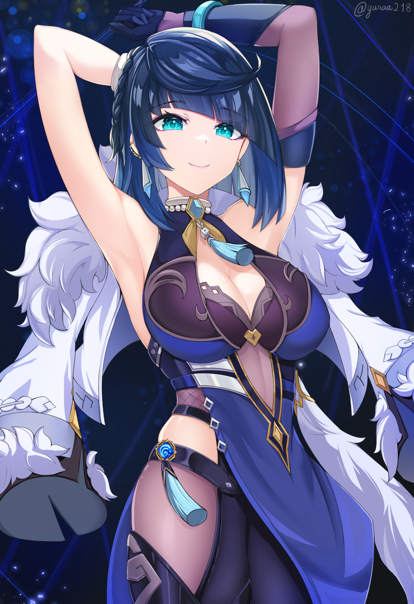 This is a pixiv picture whose title is 夜蘭.