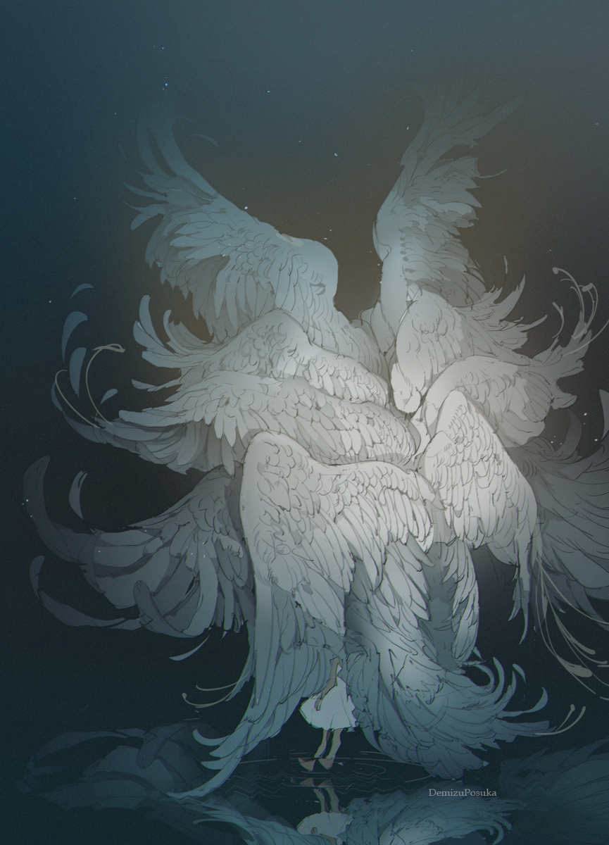 This is a pixiv picture whose title is 翼.