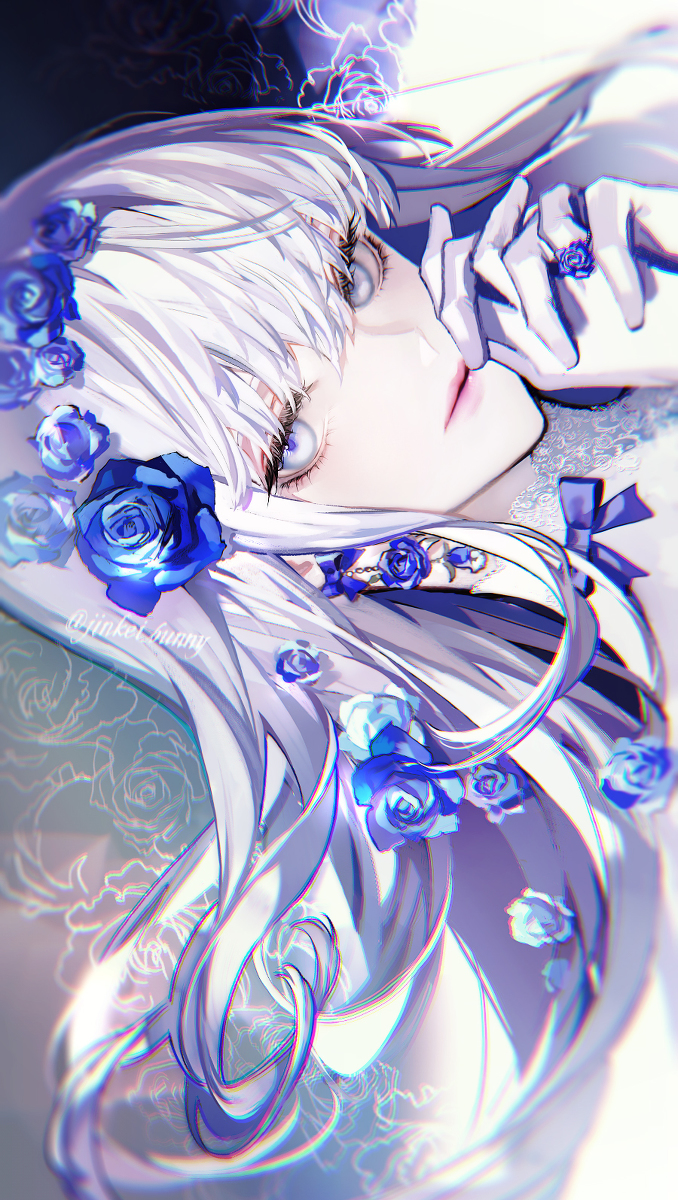 This is a pixiv picture whose title is Blue rose.