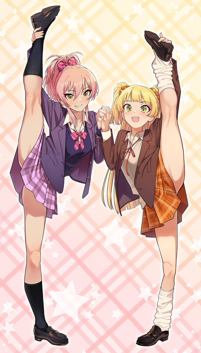 This is a pixiv picture whose title is 💖城ヶ崎姉妹💛.