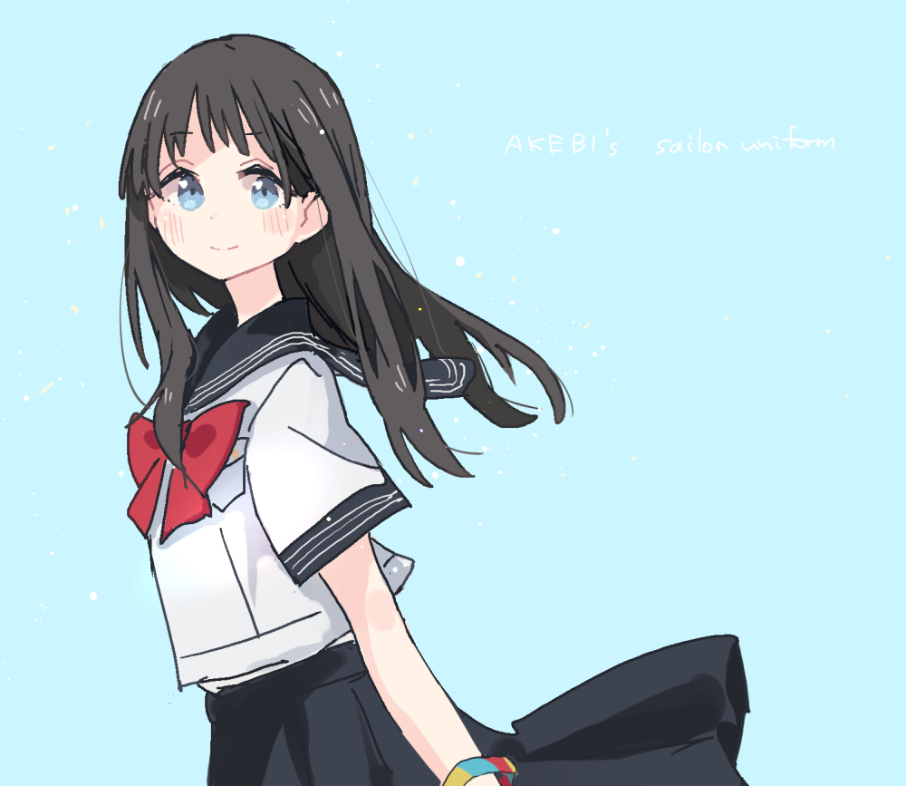 This is a pixiv picture whose title is 明日ちゃんのセーラー服.