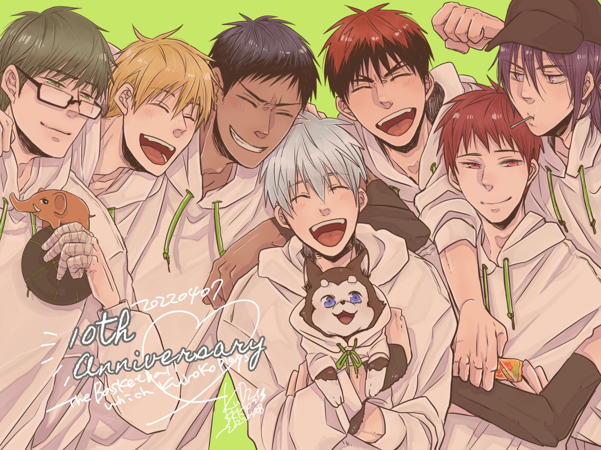 This is a pixiv picture whose title is アニメ黒バス10周年！.