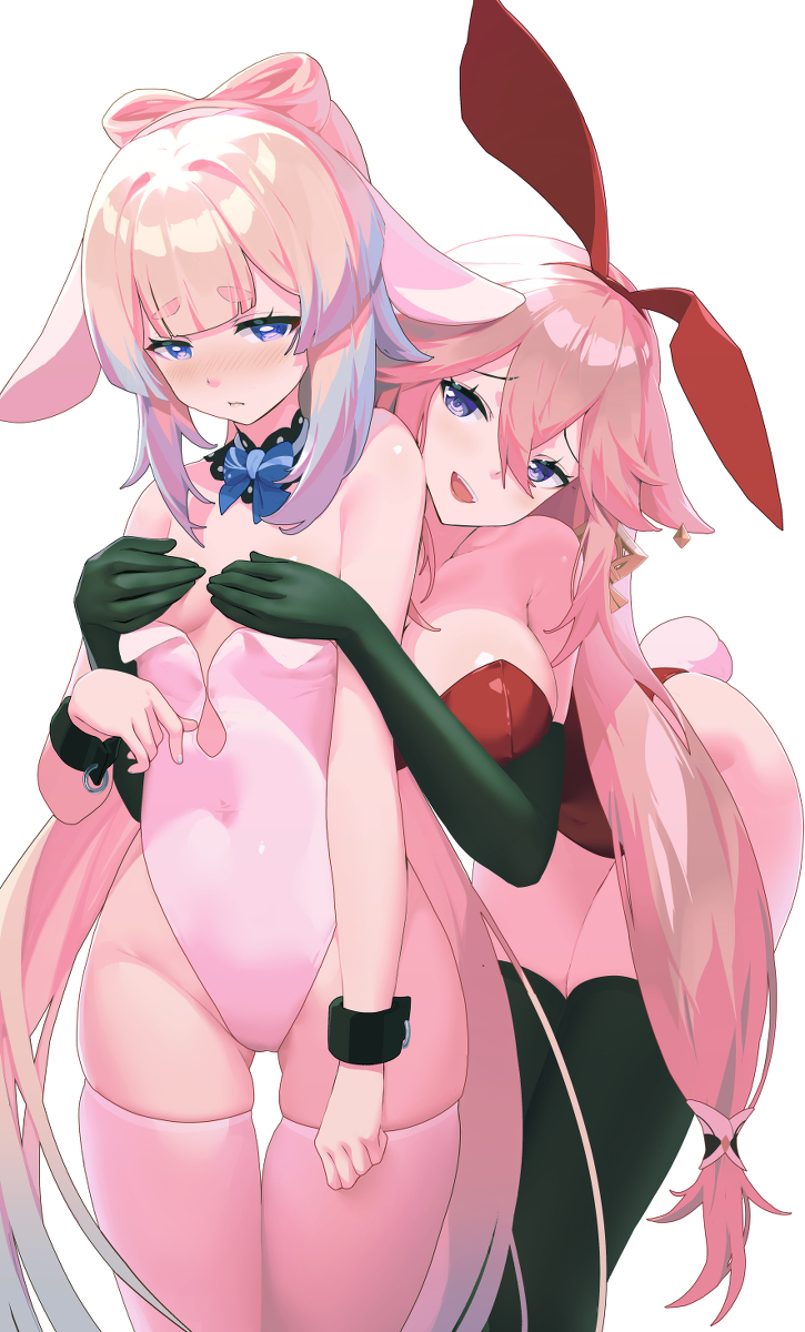 This is a pixiv picture whose title is 神子と心海のバニー.