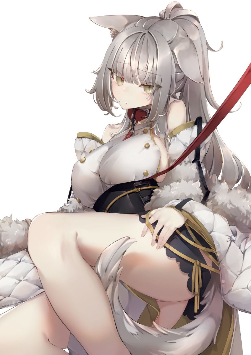 This is a pixiv picture whose title is 🐺+⛓=🐶？.