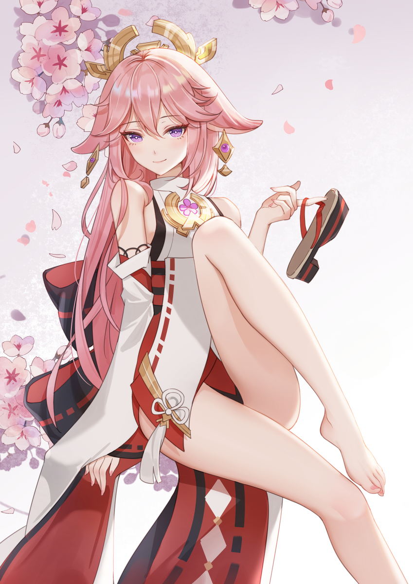 This is a pixiv picture whose title is 原神 八重神子.