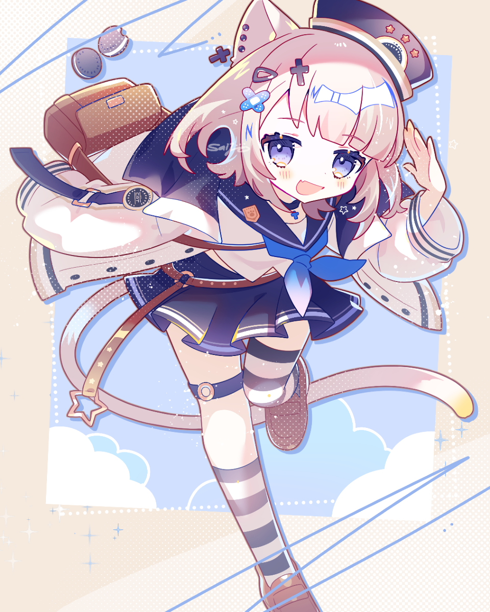 This is a pixiv picture whose title is 猫ちゃん参上！.