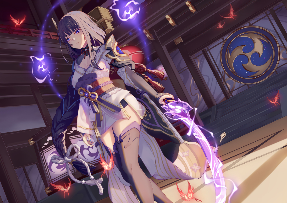 This is a pixiv picture whose title is 雷电将军.