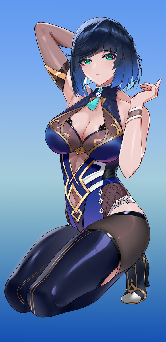 This is a pixiv picture whose title is [原神]夜兰-着衣.