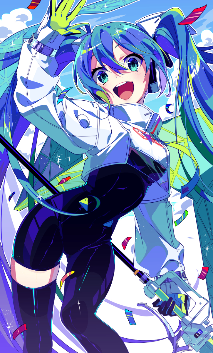 This is a pixiv picture whose title is レーシングミク2022.