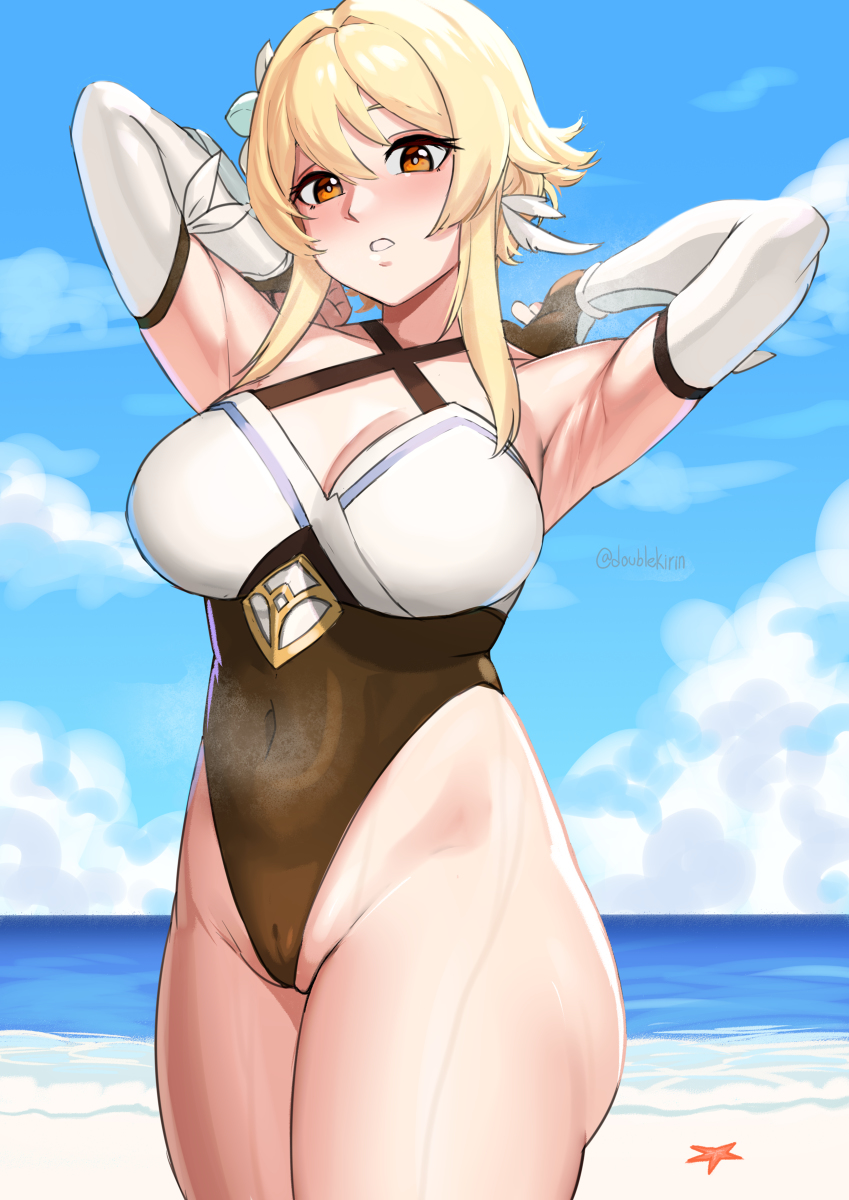This is a pixiv picture whose title is Lumine Beach.