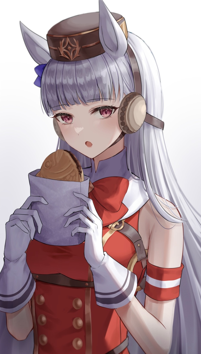 This is a pixiv picture whose title is 鯛焼きを食す.