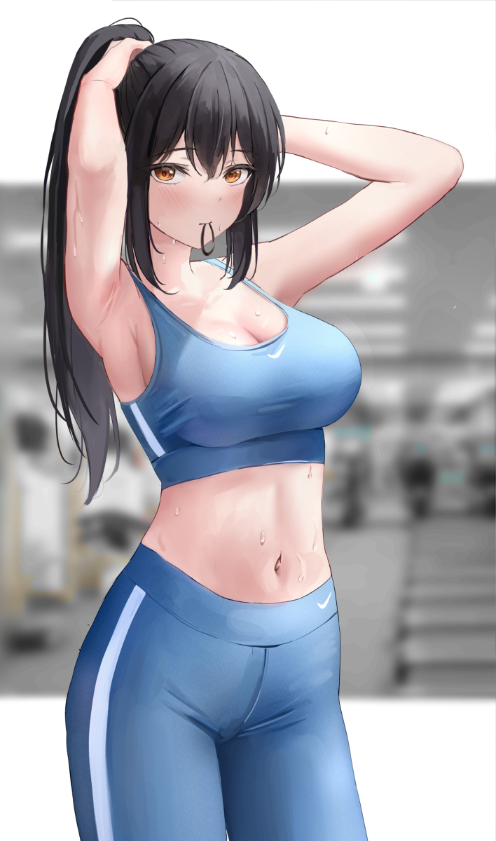 This is a pixiv picture whose title is 暑すぎて髪を結ばないといけません....
