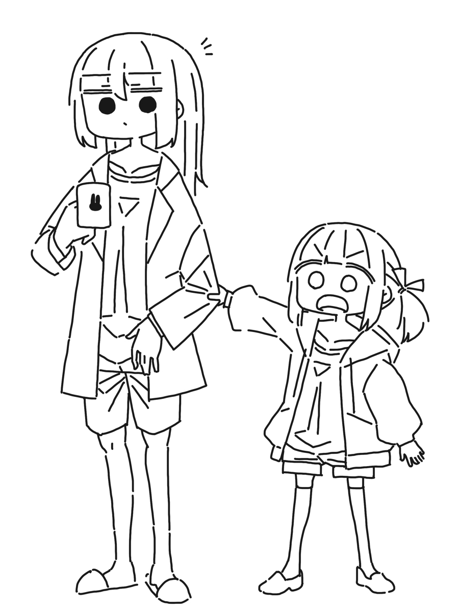 This is a pixiv picture whose title is 大人と子供.