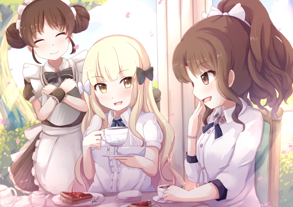 This is a pixiv picture whose title is 藤堂秋乃&佐々木咲恋&天野すずめ.