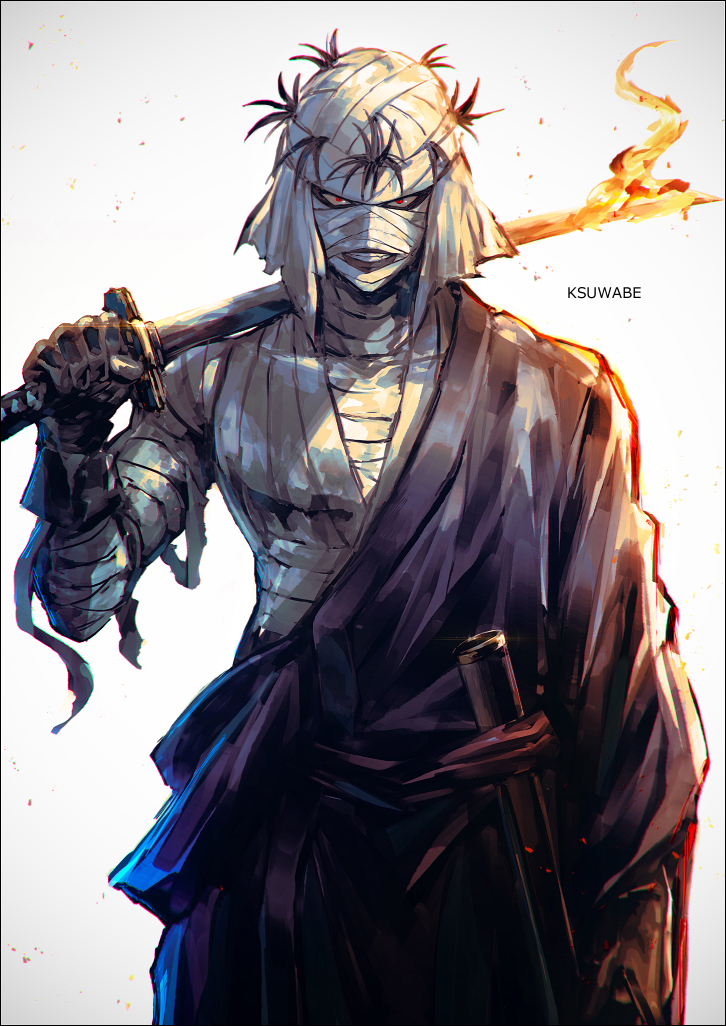 This is a pixiv picture whose title is 志々雄真実.