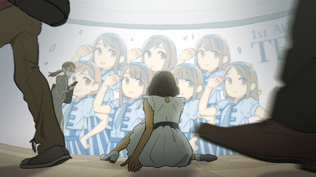 This is a pixiv picture whose title is 令和にタイムスリップした昭和アイドルちゃん.