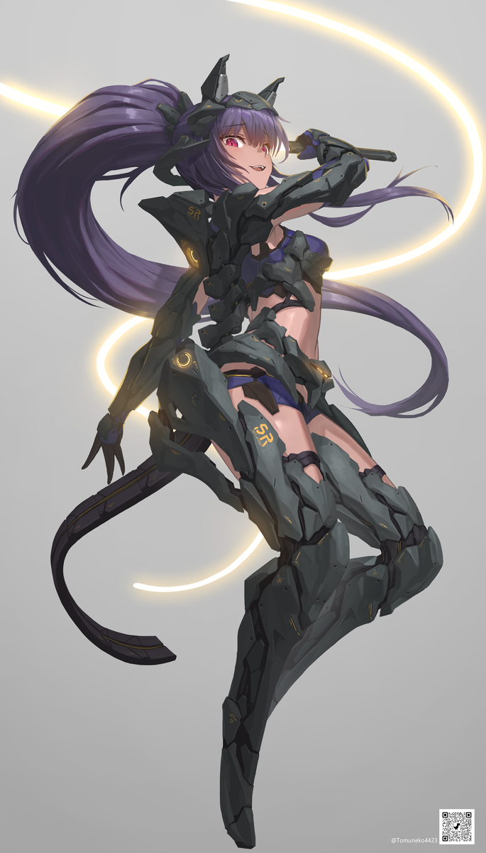 This is a pixiv picture whose title is 黒甲冑の乙女 The Maiden in BK Armor 02.