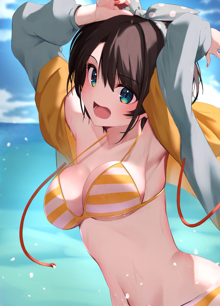 This is a pixiv picture whose title is 夏だ！？すばうだ！！水着！DA！！！.