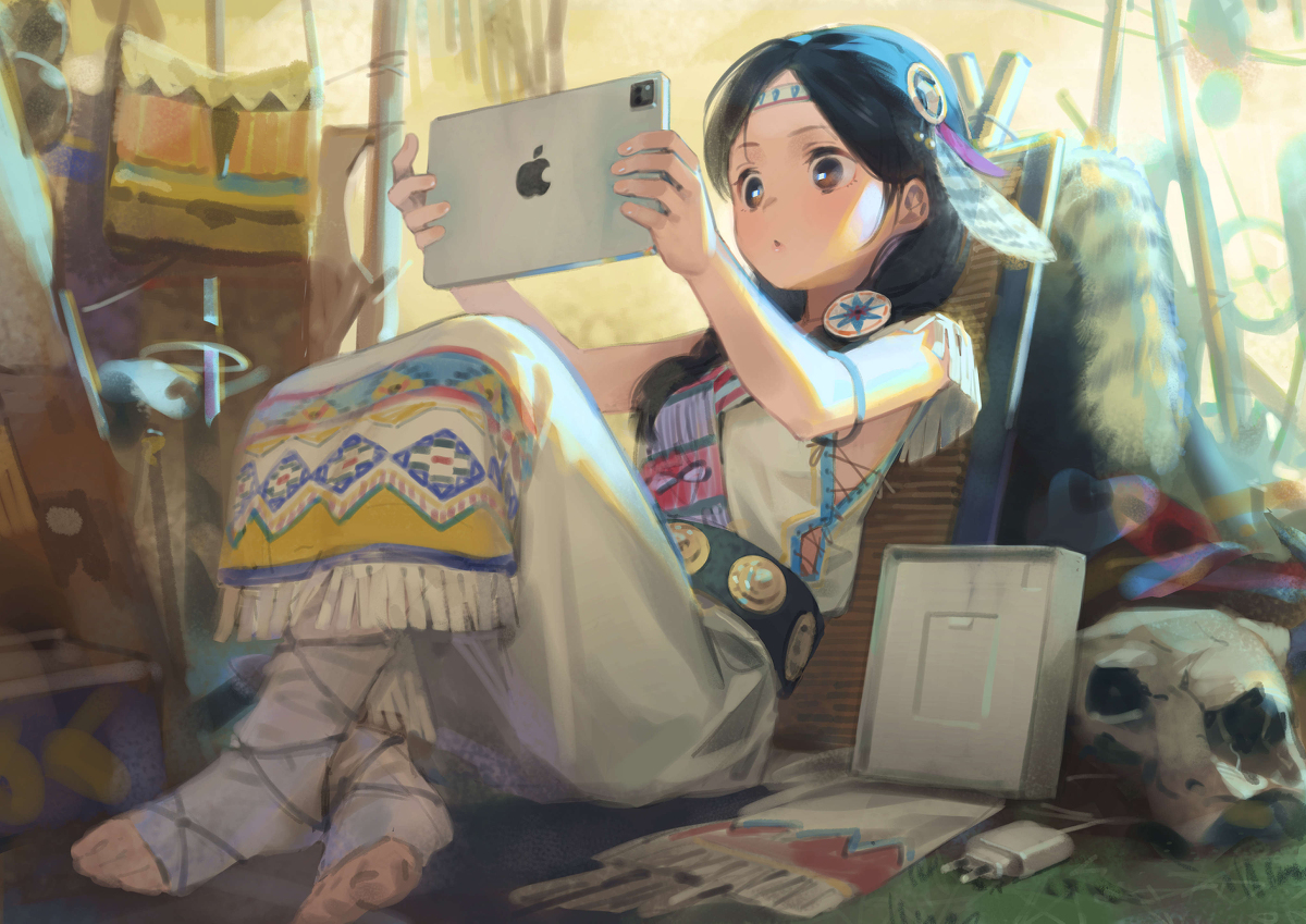 This is a pixiv picture whose title is iPad.