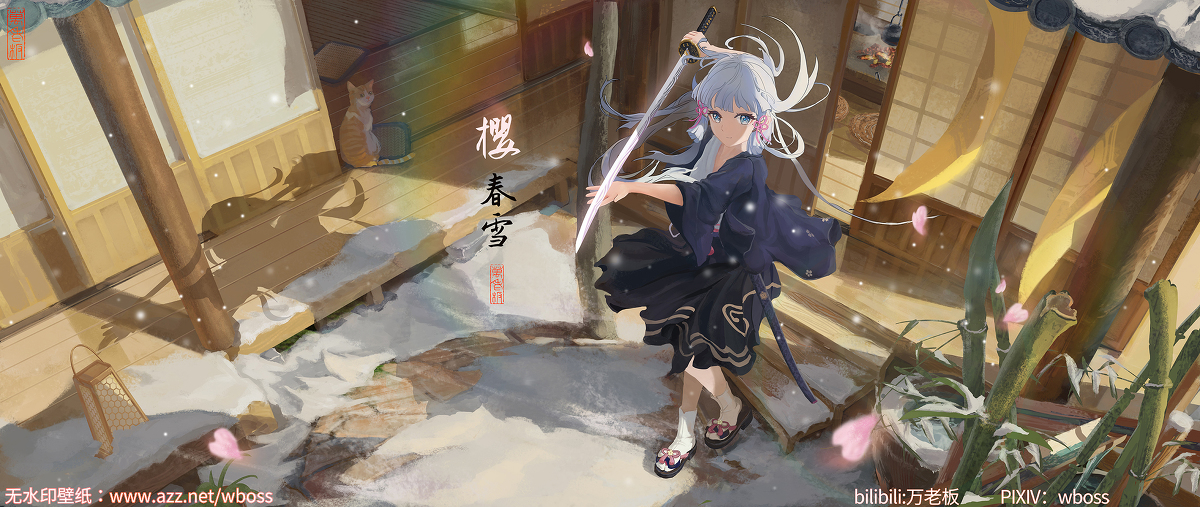 This is a pixiv picture whose title is 樱春雪.