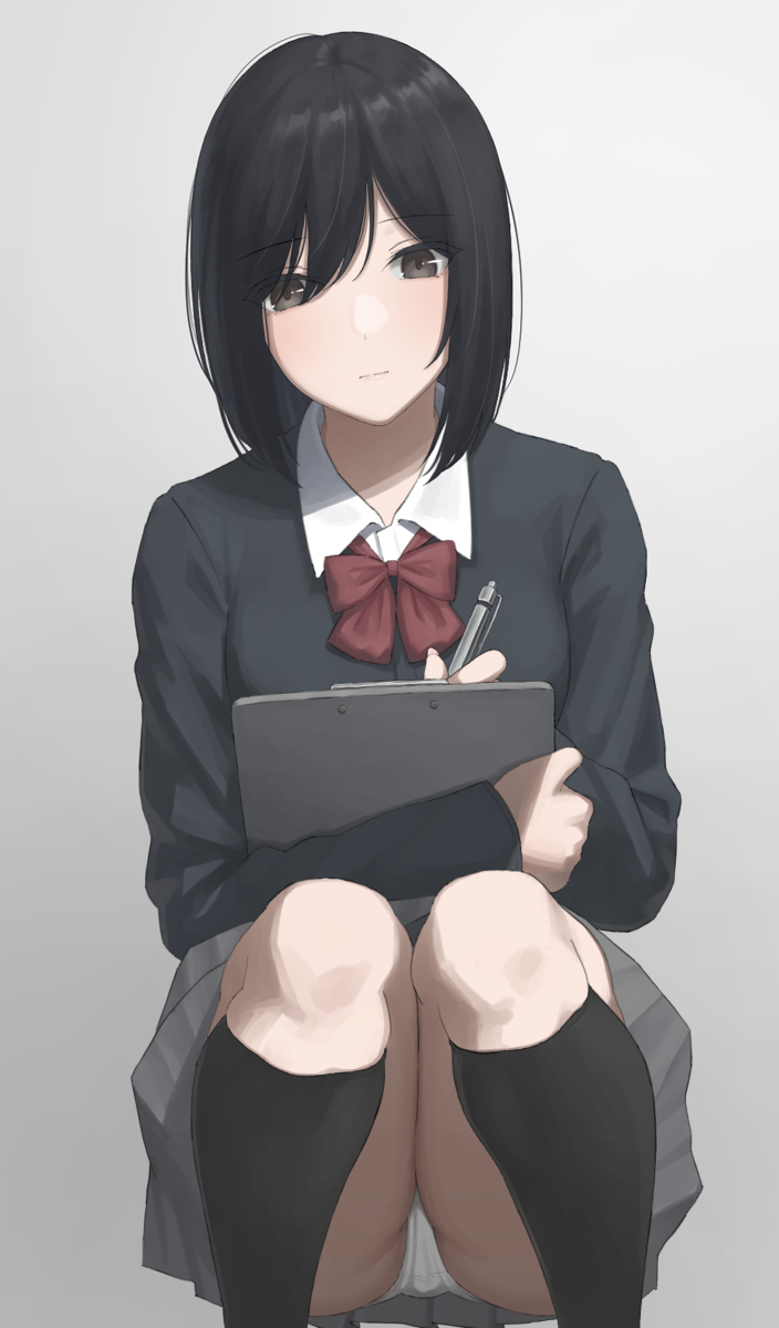 This is a pixiv picture whose title is 記録係の女の子.