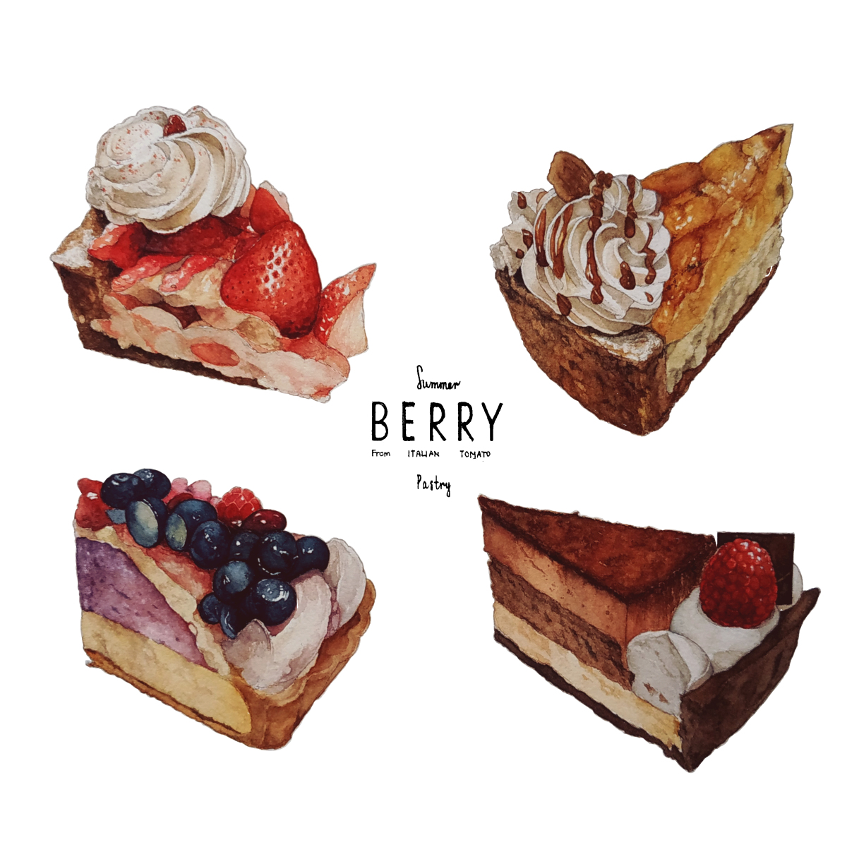 This is a pixiv picture whose title is Summer Berry Pastry.