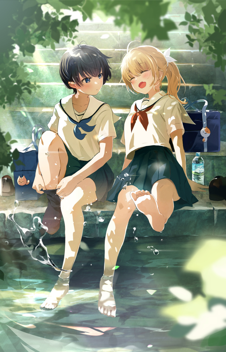 This is a pixiv picture whose title is 「つめたくて気持ちいい！」.