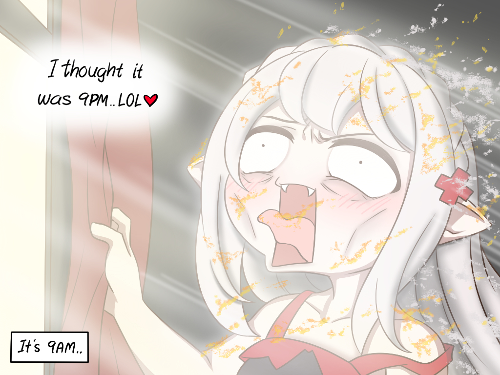 This is a pixiv picture whose title is Aunty Warfie the Vampire.