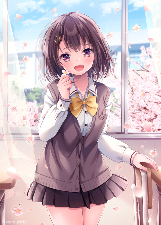 This is a pixiv picture whose title is 【隣の席の女の子】.