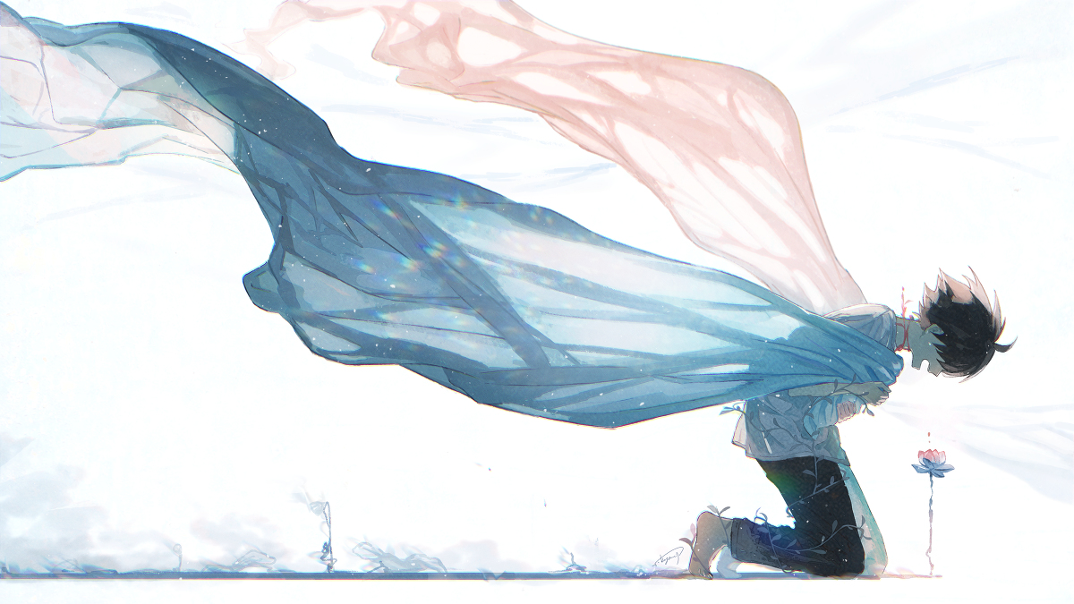 This is a pixiv picture whose title is 誰も見ないで.