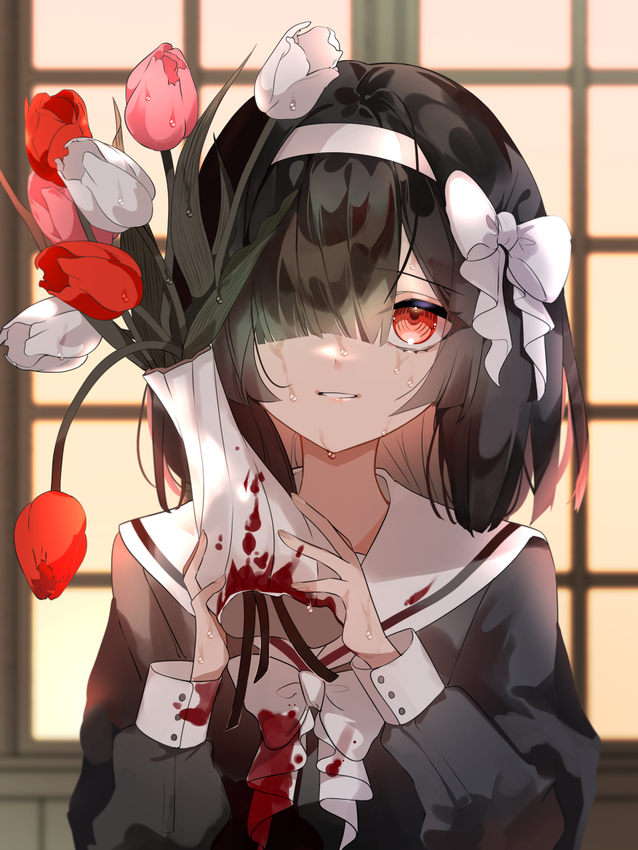 This is a pixiv picture whose title is 夕暮れ.