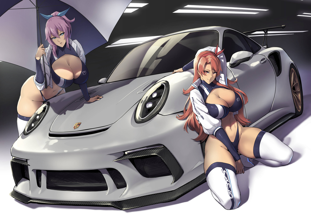 This is a pixiv picture whose title is Race Queen - 911 GT3RS.