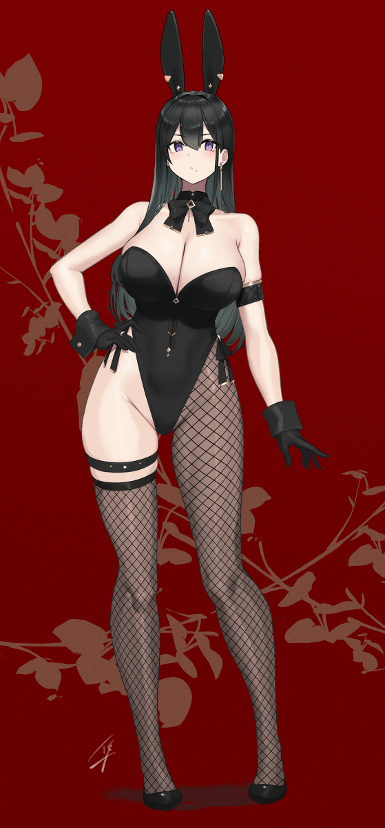 This is a pixiv picture whose title is 🖤.