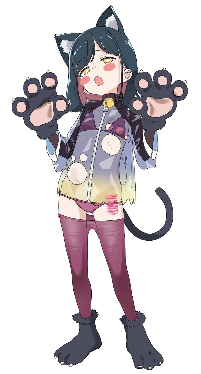 This is a pixiv picture whose title is ねこの女児.