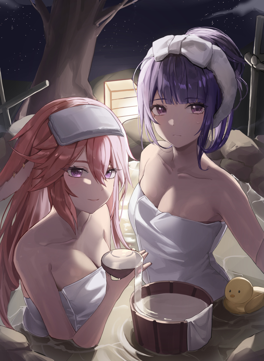 This is a pixiv picture whose title is 温泉.