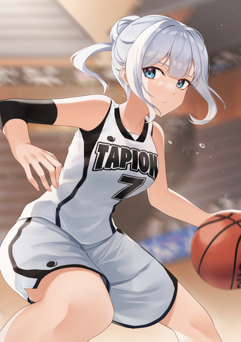 This is a pixiv picture whose title is 常勝無敗と噂の銀髪北欧系ハーフちゃん.