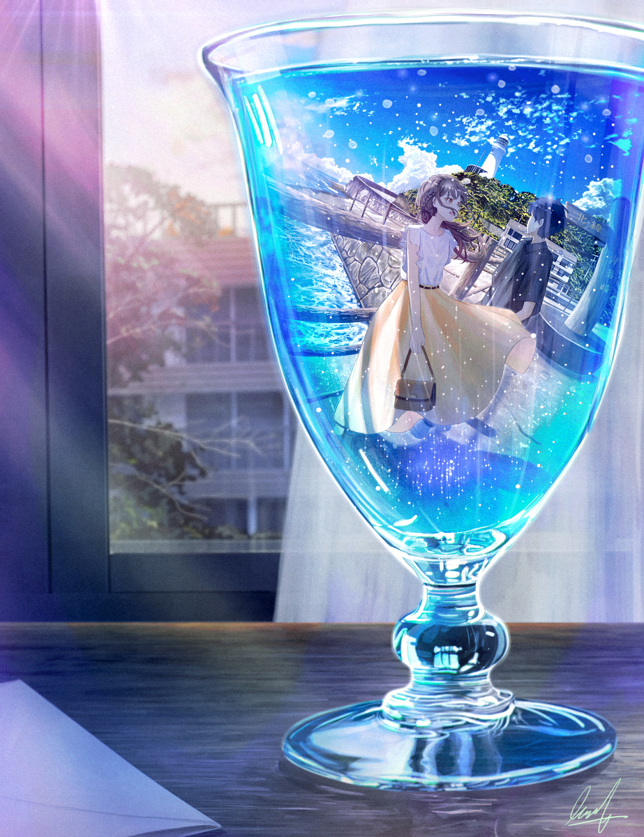 This is a pixiv picture whose title is 夏の想いはグラスの中に.