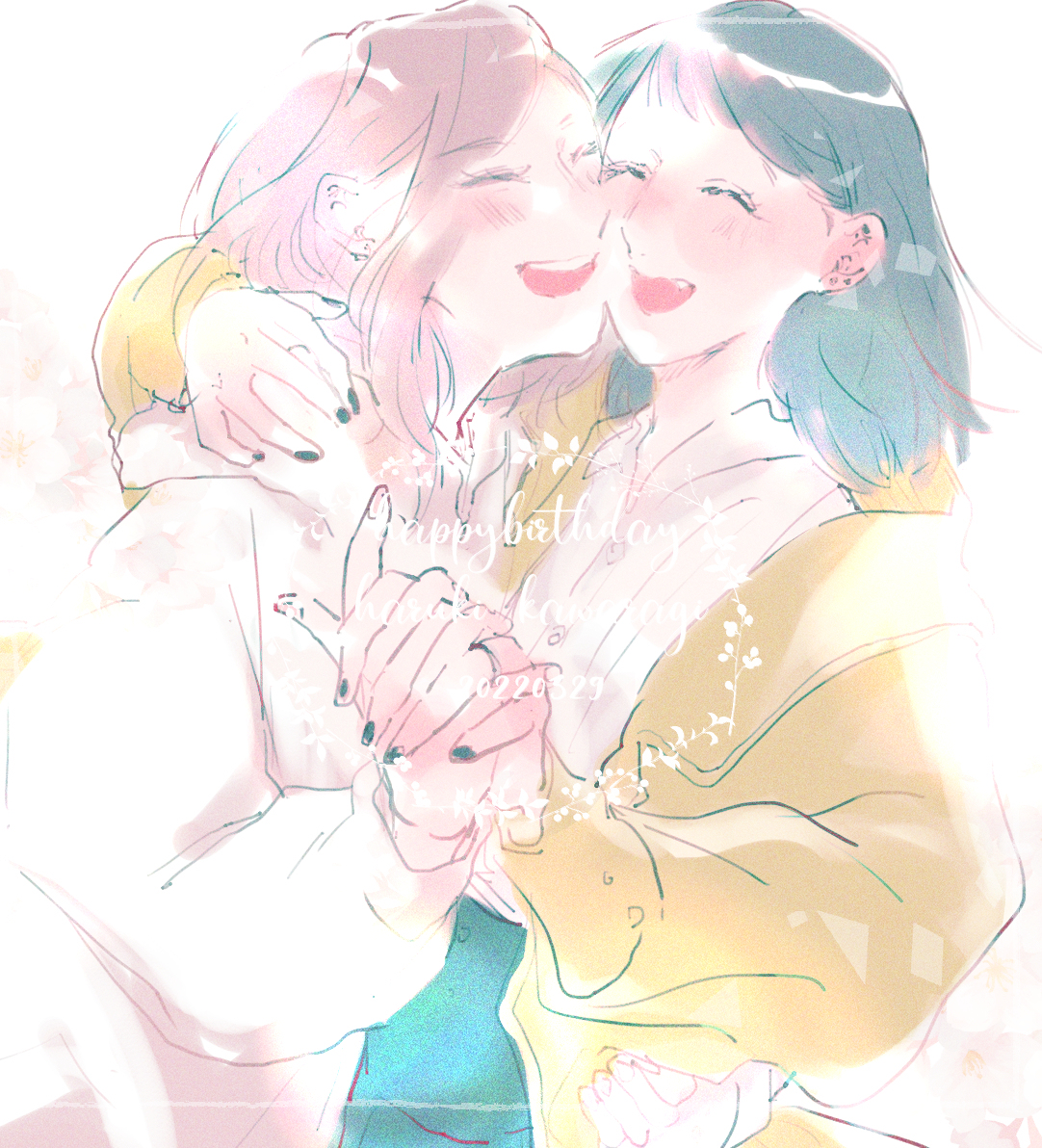 This is a pixiv picture whose title is 創作百合の落書きや漫画まとめ38.