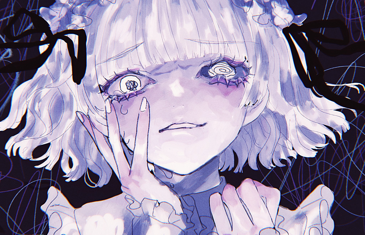 This is a pixiv picture whose title is nightmare.