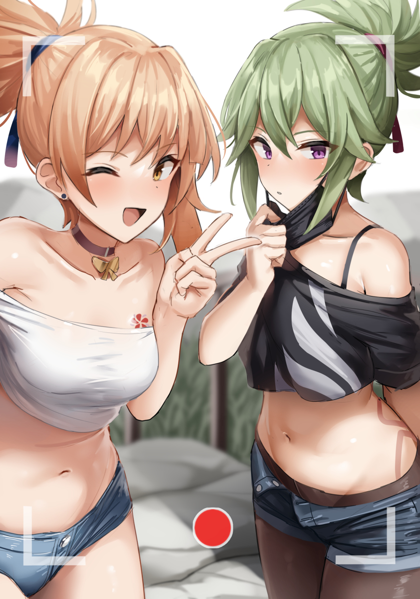 This is a pixiv picture whose title is 宵宫& 久岐忍.