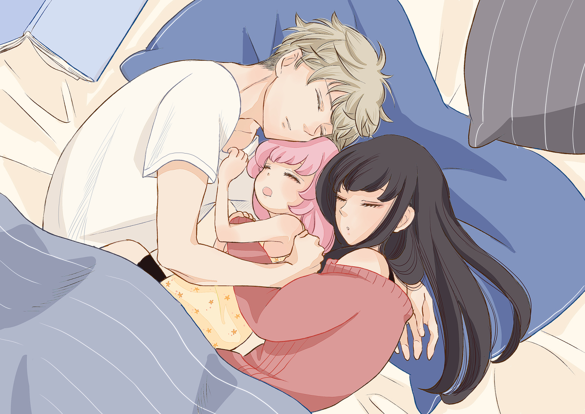 This is a pixiv picture whose title is おやすみフォージャー家🏠✨.