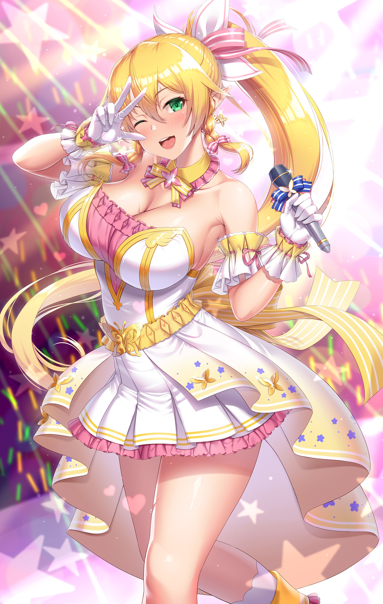 This is a pixiv picture whose title is アイドルリーファちゃん.