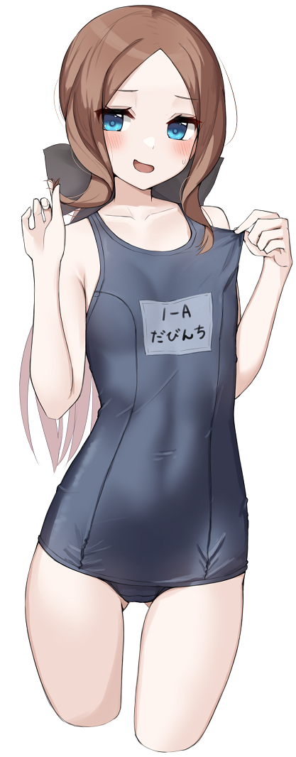 This is a pixiv picture whose title is スク水ダヴィンチちゃん.