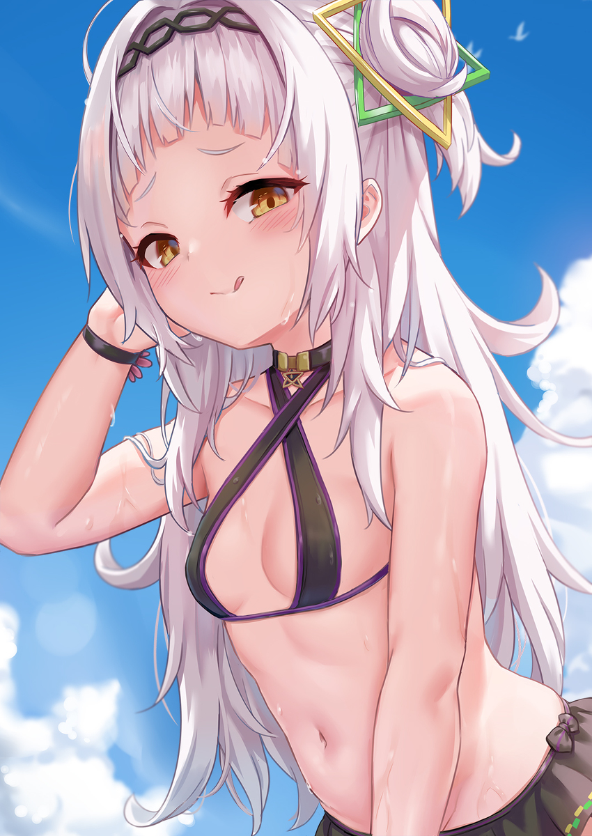 This is a pixiv picture whose title is 水着シオンちゃん.