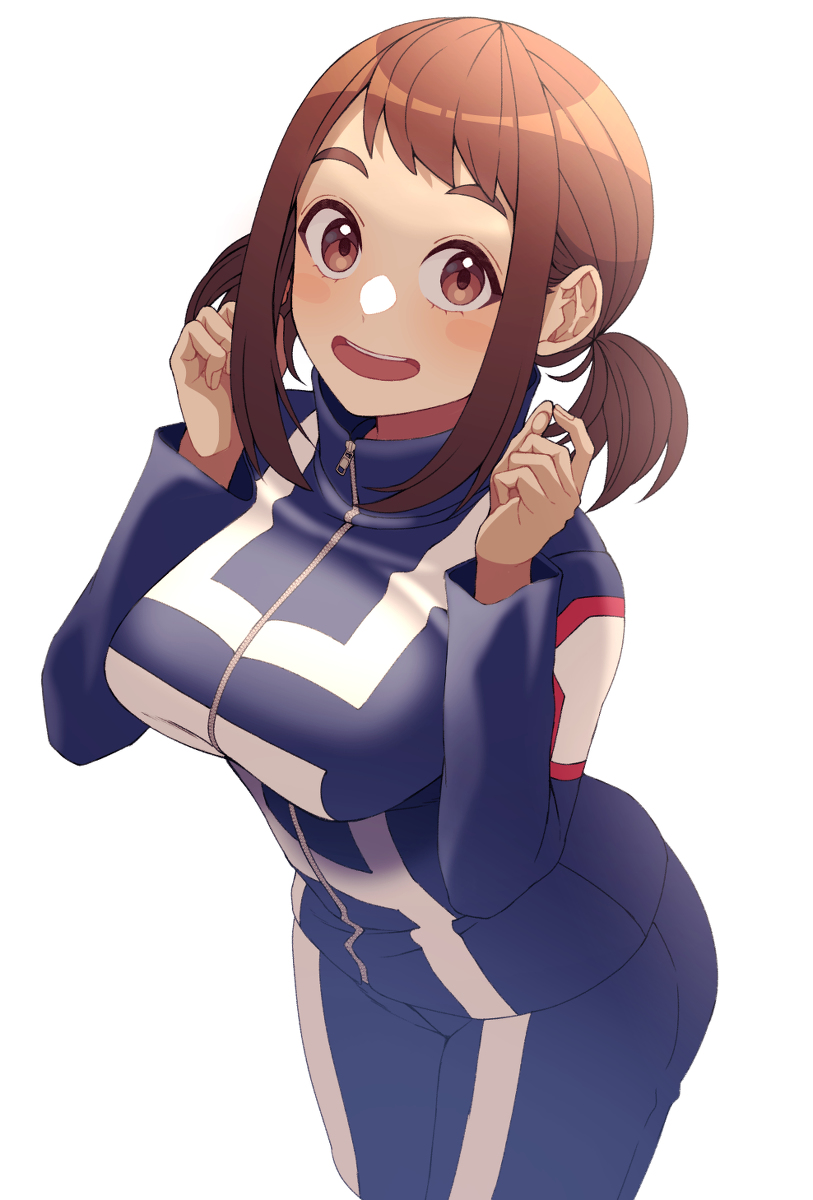 This is a pixiv picture whose title is ツインテお茶子ちゃん.